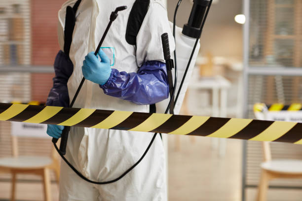 Professional Biohazard Cleanup technician working in Bedminster, NJ